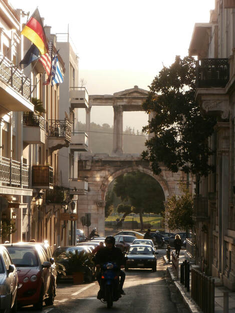 Hadrian's Arch as seen from Lysicratous Street.