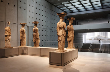 The Caryatids --or Kores-- of the Erectheion.