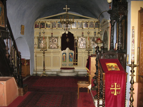 Interior of the church of Agios Demetrios of Plaka.