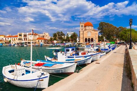 The port of the island of Aegina.