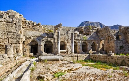 The archaeological site at Corinth.