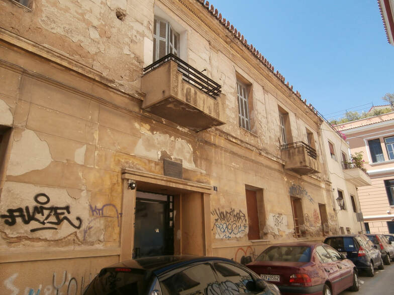 The state of the house at 5, Periandrou Street, in Plaka, now derelict, where the the Greek poet Costis Palamas, a national symbol of resistance against the German occupation, died on February 27, 1943. 