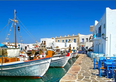 Naoussa, Paros, courtesy of the Greek National Tourism Organization.