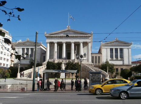 The National Library of Greece historic building.