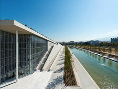 National Library. South view of the water canal. © Stavros Niarchos Foundation