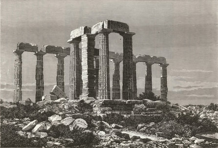 The Temple of Poseidon, Cape Sounion, Amand  Schweiger Lerchenfeld, 1887 