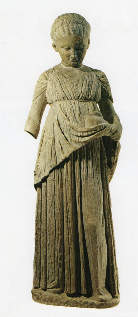 Statue of a little girl (arktos), 4th c. B.C., Vravrona Museum.