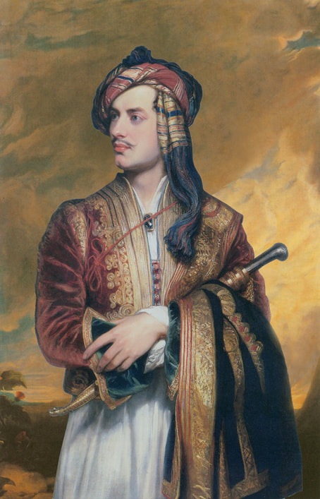 Lord Byron in an Albanian dress, 1814